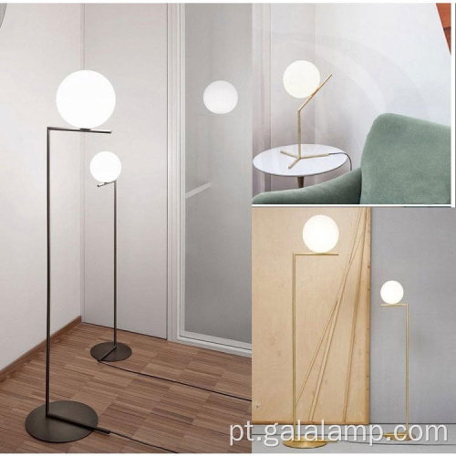 Candeeiro de pé globo nórdico moderno e minimalista